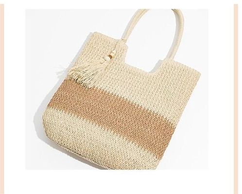 Summer Tote Raffia Straw Bag OEM/ODM Acceptable for Fashion Ladies Crochet Beach Bag