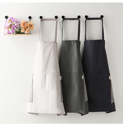 Newest Fashinable Apron for Cooking Food and Gardening in Pure Black Cotton Polyester