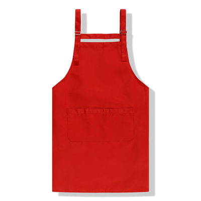 Plain Solid Color Canvas Apron for Waterproof Kitchen in Commercial Cafe Restaurant