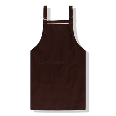 Plain Solid Color Canvas Apron for Waterproof Kitchen in Commercial Cafe Restaurant