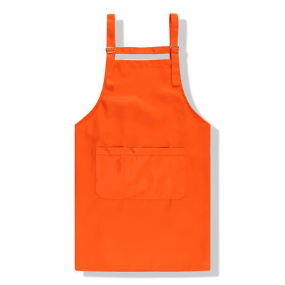 Plain Solid Color Canvas Apron for Waterproof Kitchen in Commercial Cafe Restaurant