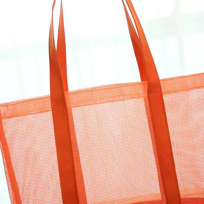 Polyester Main Material Custom Ultralight Large Personalized Beach Mesh Tote Bag
