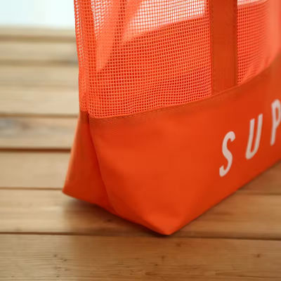 Polyester Main Material Custom Ultralight Large Personalized Beach Mesh Tote Bag