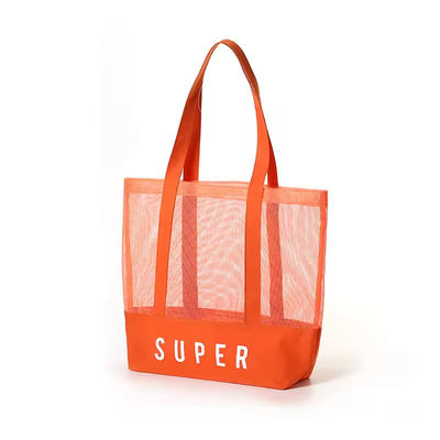 Polyester Main Material Custom Ultralight Large Personalized Beach Mesh Tote Bag