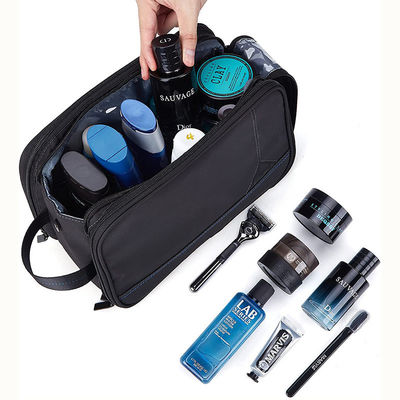 Sample Big Capacity Wet and Dry Separation Toiletry Bag Waterproof Polyester Men Storage Bag with Custom Logo