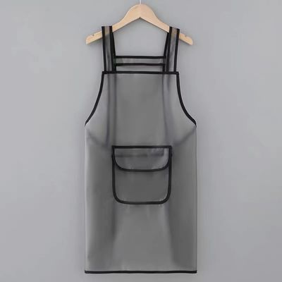 Accepable OEM/ODM TPU Thick Hairdresser Cafe Transparent Apron for Restaurant Bar