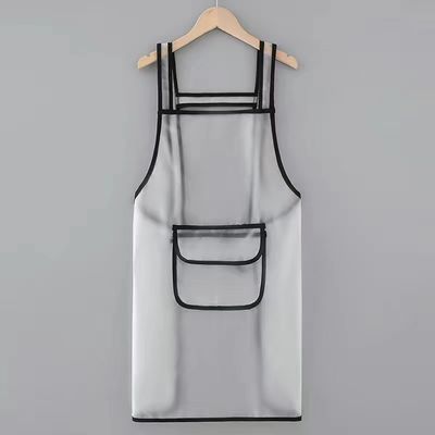 Accepable OEM/ODM TPU Thick Hairdresser Cafe Transparent Apron for Restaurant Bar