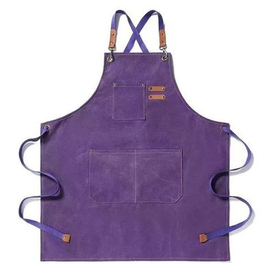 Daily Life Chef Work and Utility Apron Custom Logo Cotton Canvas Tool Apron with Pockets