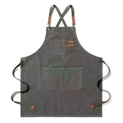 Daily Life Chef Work and Utility Apron Custom Logo Cotton Canvas Tool Apron with Pockets