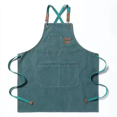 Daily Life Chef Work and Utility Apron Custom Logo Cotton Canvas Tool Apron with Pockets