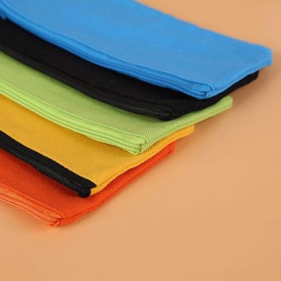 Customized Logo Print Canvas Pencil Bag for Customer Requirements
