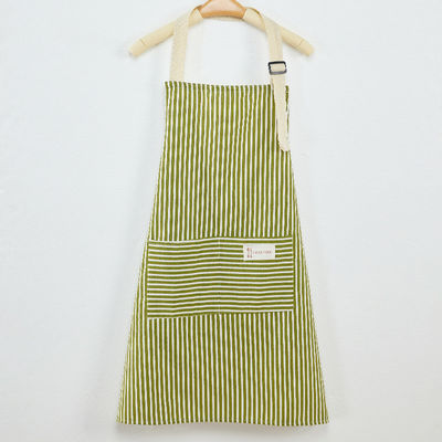 Customize Kitchen Apron With Logo Cotton Linen Wait Staff Uniform for Restaurant Bar