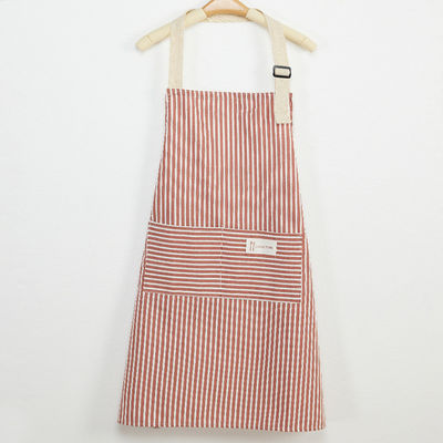 Customize Kitchen Apron With Logo Cotton Linen Wait Staff Uniform for Restaurant Bar