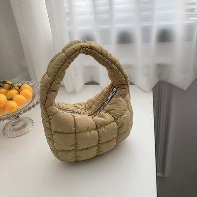 Customized Color Handbag 2024 Trend Lattice Pattern Cotton Bag for Fashionable Women