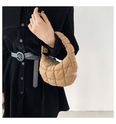 Customized Color Handbag 2024 Trend Lattice Pattern Cotton Bag for Fashionable Women