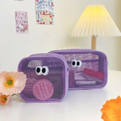 Convenient and Durable Recycled Polyester Mesh 3D Storage Bag for Travel Toiletries