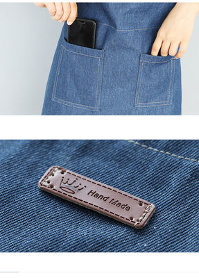 Water Resistant Denim Apron OEM/ODM Acceptable Machine Washable for Chef Kitchen BBQ