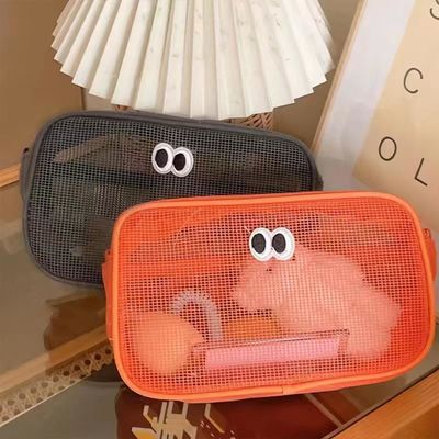 Convenient and Durable Recycled Polyester Mesh 3D Storage Bag for Travel Toiletries