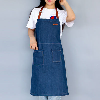 Water Resistant Denim Apron OEM/ODM Acceptable Machine Washable for Chef Kitchen BBQ