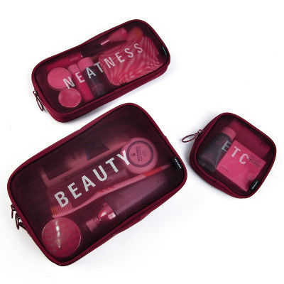 Mini Portable Storage Bag for Waterproof Transparent Nylon Mesh Custom Logo Travel Kits