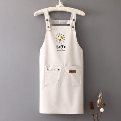 Accepable Custom Logo Printed Polyester Chef Apron for Kitchen Crafting Baking Restaurant