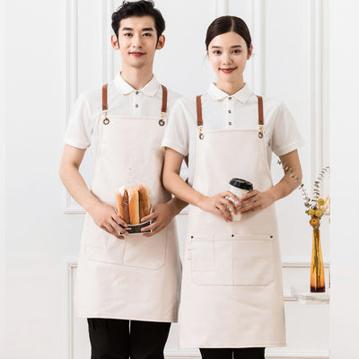 Grill Restaurant Bar Shop Cafes Beauty Nails Studios Uniform Custom Leather Apron for Chef in Cotton