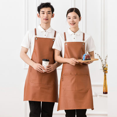 Grill Restaurant Bar Shop Cafes Beauty Nails Studios Uniform Custom Leather Apron for Chef in Cotton