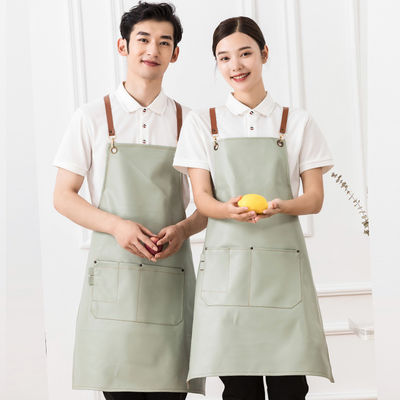Grill Restaurant Bar Shop Cafes Beauty Nails Studios Uniform Custom Leather Apron for Chef in Cotton
