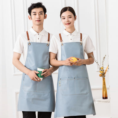 Grill Restaurant Bar Shop Cafes Beauty Nails Studios Uniform Custom Leather Apron for Chef in Cotton