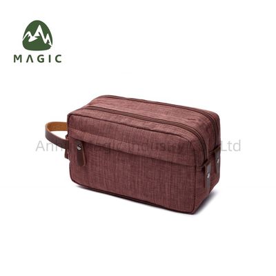 Waterproof Custom Logo Print Travel Toiletry Bag Big Capacity Polyester Cosmetic Bag