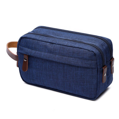 Waterproof Custom Logo Print Travel Toiletry Bag Big Capacity Polyester Cosmetic Bag