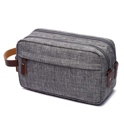 Waterproof Custom Logo Print Travel Toiletry Bag Big Capacity Polyester Cosmetic Bag