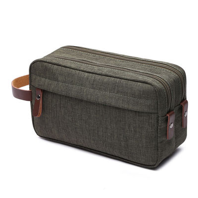 Waterproof Custom Logo Print Travel Toiletry Bag Big Capacity Polyester Cosmetic Bag