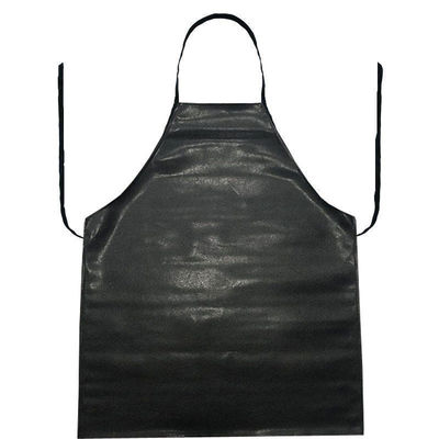 Custom Plain Long Bib PU Leather Cooking Kitchen Work Apron with Acceptable OEM/ODM