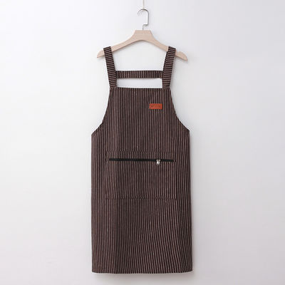 Customized Logo Aprons For Cooking and Restaurant Full Length Adjustable Organic Cotton