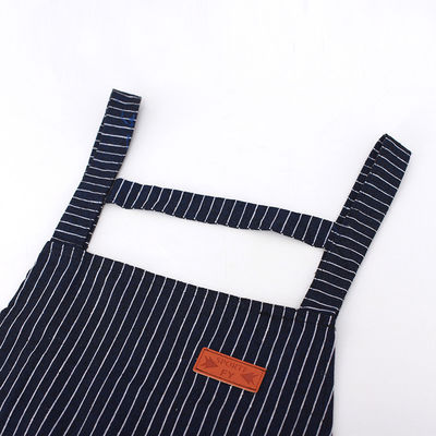 Customized Logo Aprons For Cooking and Restaurant Full Length Adjustable Organic Cotton