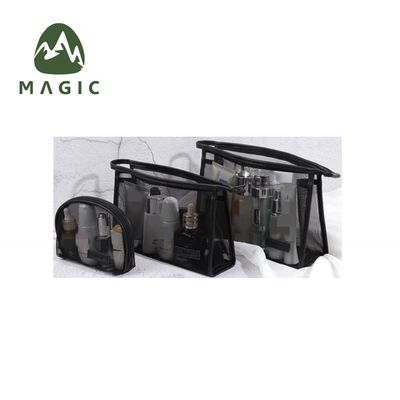 Lightweight Travel Wash Bag Fashion Mesh Cosmetic Makeup Pouch with Custom Logo Printed