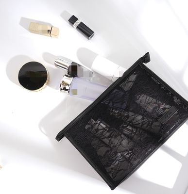 Lightweight Travel Wash Bag Fashion Mesh Cosmetic Makeup Pouch with Custom Logo Printed