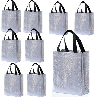 Customized Non-Woven Shopping Bag With Logo Eco Friendly Fabric Grocery White Tote Bags