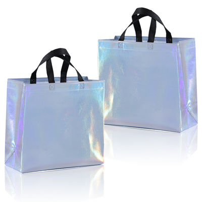 Customized Non-Woven Shopping Bag With Logo Eco Friendly Fabric Grocery White Tote Bags