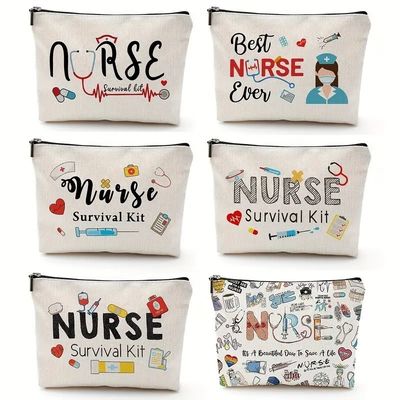 Custom Logo Printed Storage Bag Toiletry Travel Makeup Pouch Reusable Canvas Jute Cotton Cosmetic Bag