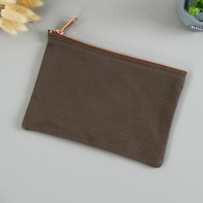 Custom Logo Canvas Pencil Pouch Perfect Organizer for Travel Toiletries and Makeup