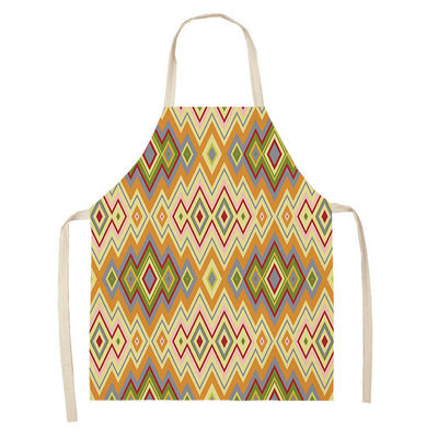 Restaurant Bar Custom Logo Printed Kids Cooking and Baking Cotton Linen Apron Uniform