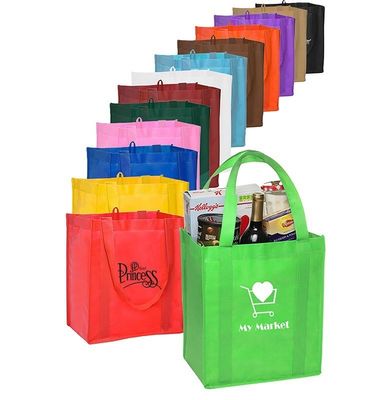 Newest Fashionable Style Custom Printed Nonwoven Fabric Grocery Totebag Manufacturers
