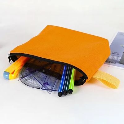 Custom Logo Printed Canvas Zipper Makeup Bag with Eco-friendly and Durable Material
