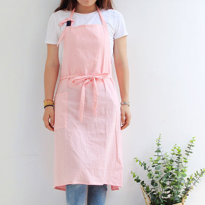 OEM/ODM Acceptable Custom Design Cotton Linen Apron for Kitchen Cooking Chef Housekeeping