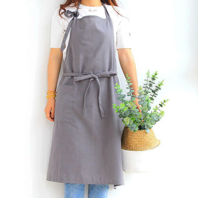OEM/ODM Acceptable Custom Design Cotton Linen Apron for Kitchen Cooking Chef Housekeeping