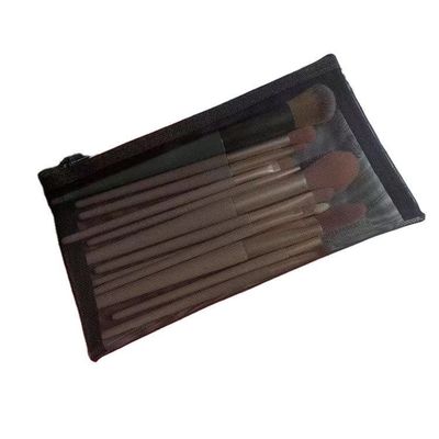 Black Mesh Bags Custom Durable Makeup and Travel Storage Bags with Mesh Zipper Pouch