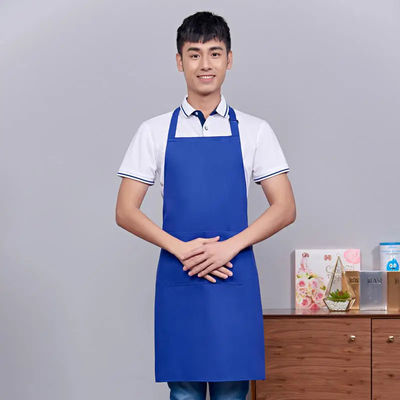 Custom Logo Printed Green Linen Women Cotton Apron With Logo Newest Fashinable Style