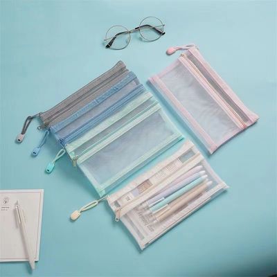 Daily School Life Custom Mesh Bags Makeup Bags Cosmetic Travel Organizer Storage Bags